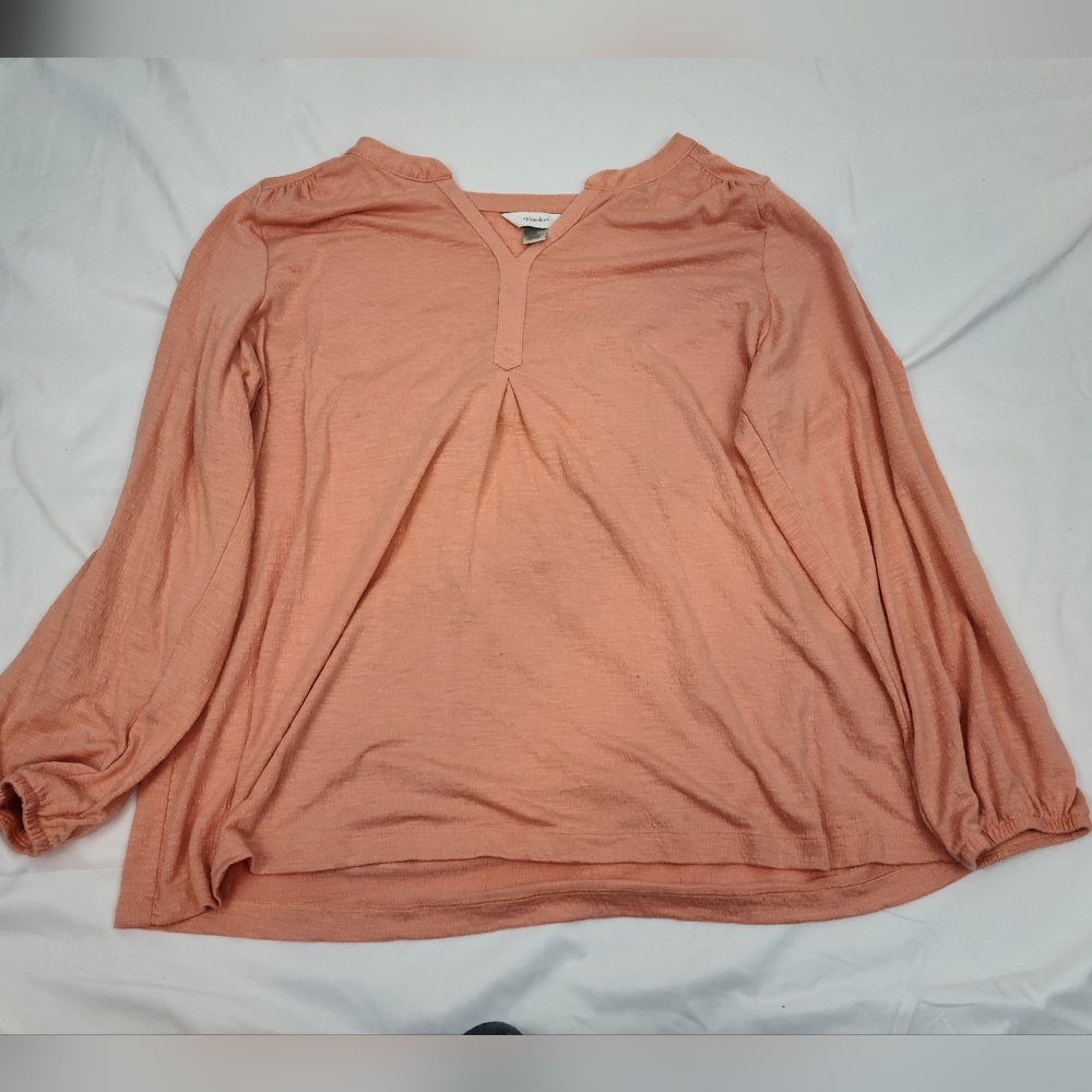 1X | CJ Banks | Salmon Long Sleeve